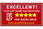 5 stars for excellence