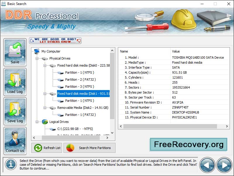 Free Recovery software