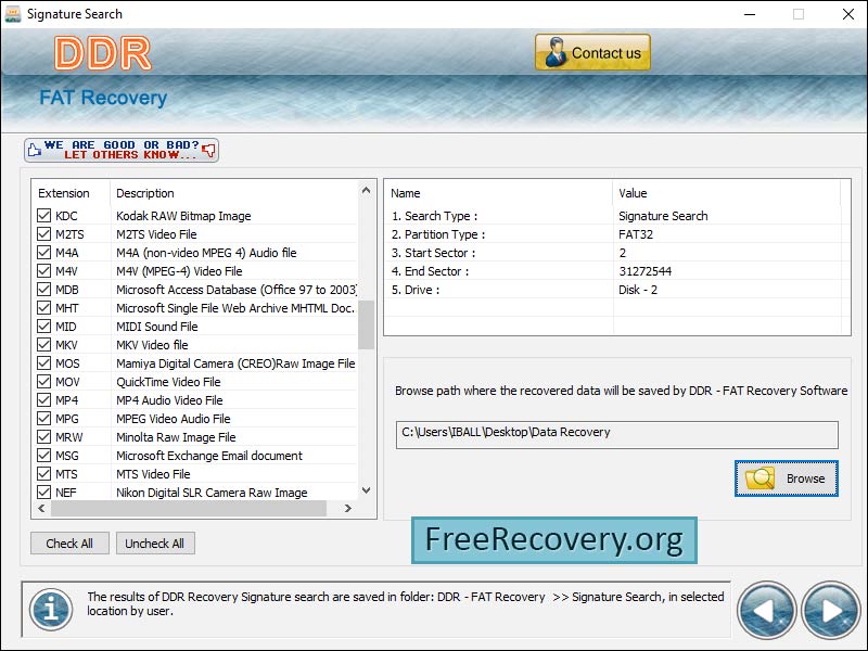 Fat Data Recovery Free software
